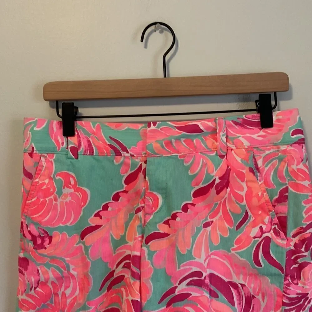 Lilly Pulitzer Pink & Blue Poolside Blue The Chipper Shorts Size 2